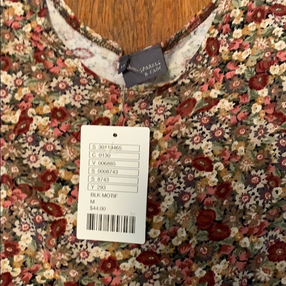 NWT Medium Sparkle and Fade floral dress - Picture 3 of 4